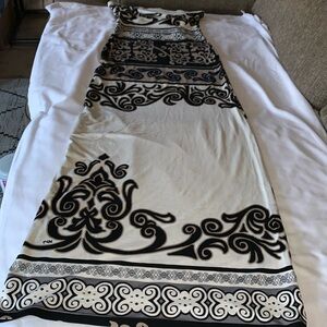 Gently Loved Hale Bob Strapless Maxi Dress Beautiful 100% Silk